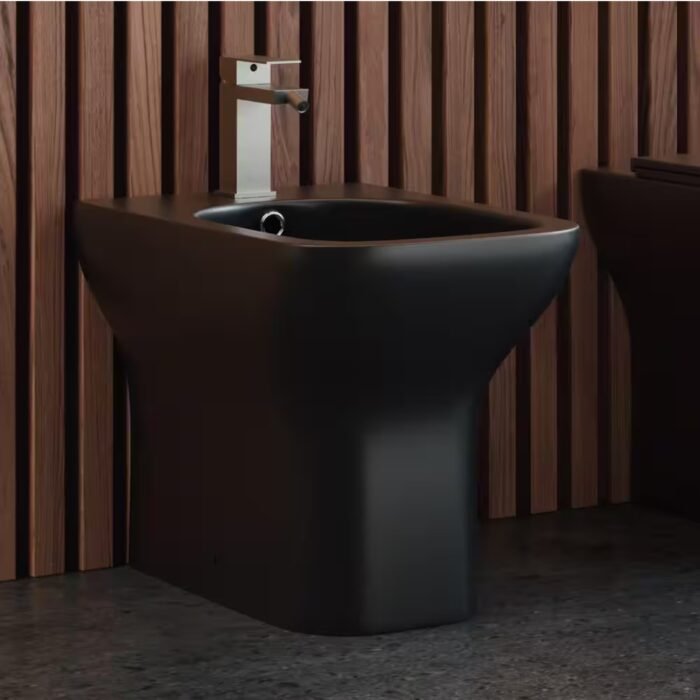 Carre Elongated Bidet in Matte Black